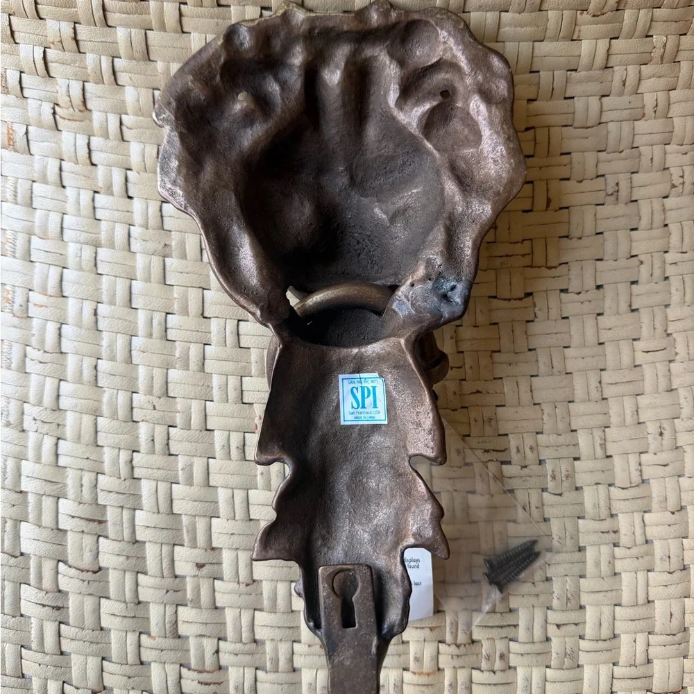 Bronze Lion Head Door/ Gate Knocker Giant SAN PACIFIC INC NWT
